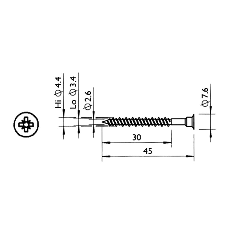 High-Low Thread Self-Tapping Screw