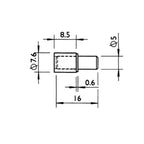 Shelf Support SHX0021F (with Rubber Sleeve)