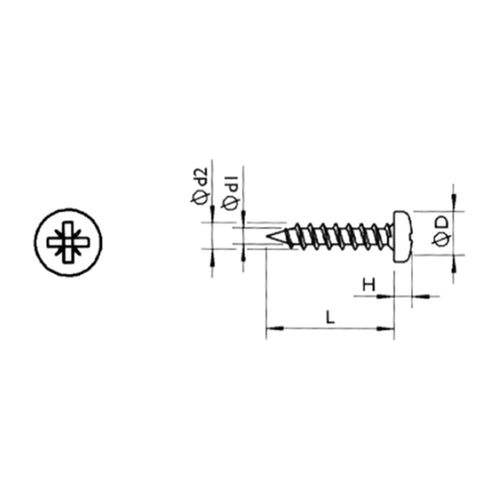 Pozidriv Pan Head Chipboard Self-Tapping Screw