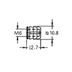 Nylon Hex Socket Embedded Nut SHX0027 Ø10.8 M6