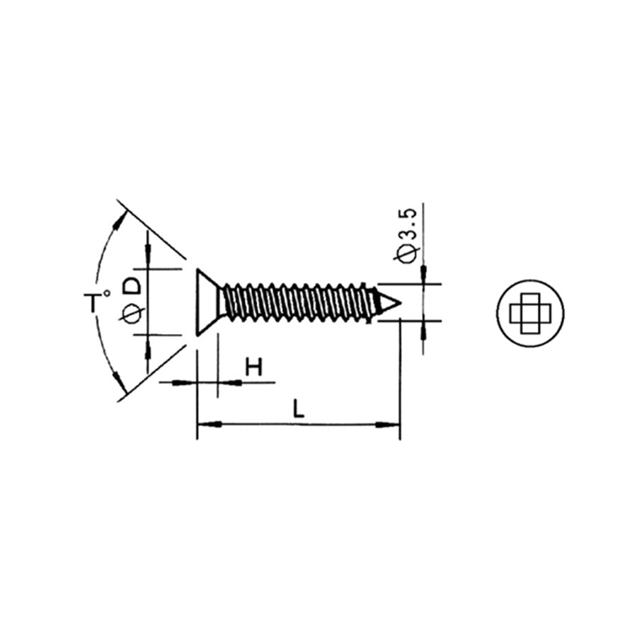 Bottom-Support Drawer Slide Screw JIS