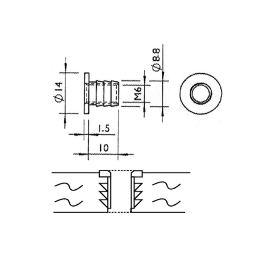 Knurled Insert Nut
