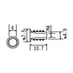 M4 Hex Socket Threaded Insert SHX0032E