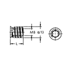 Hex Socket Embedded Nut SHX0024 Ø13 M8