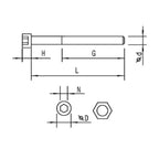 Extra-Long Steel Screw, Strength Class 4.8 / 8.8