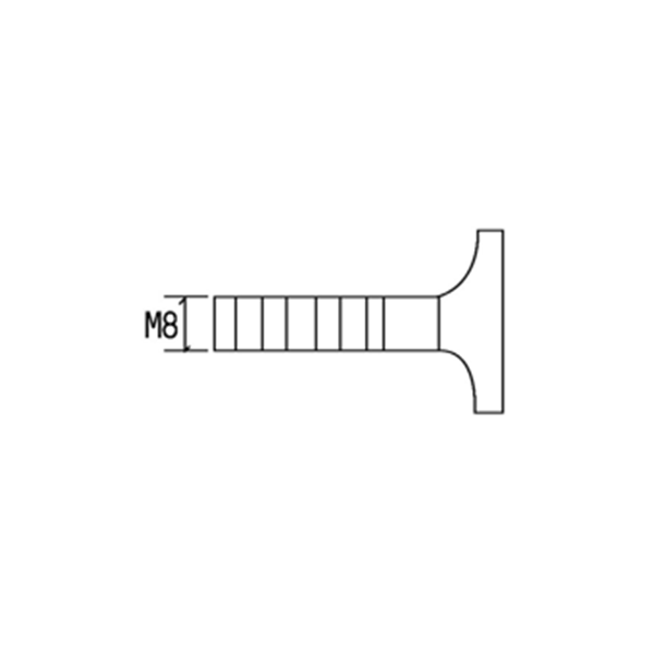 Furniture Bolt for Glass &amp; Steel Frames – M8 × 25