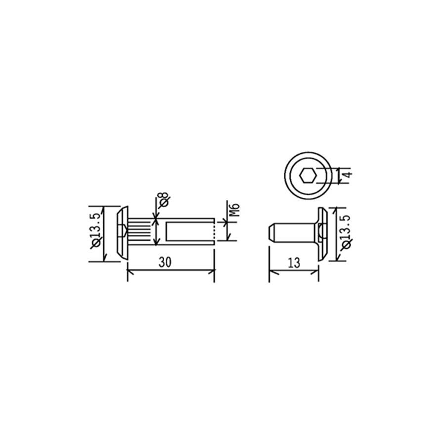 Hex Socket Connecting Bolt for Double Panels SHX0015C