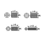 Set screw hex socket/Phillips head