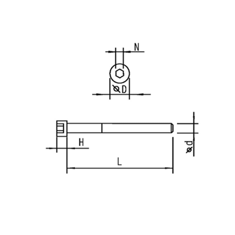 Hex Socket Head Cap Screw, Steel Strength Class 8.8
