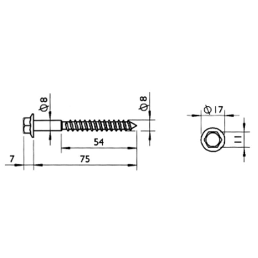 Hex Head Washer Wood Screw