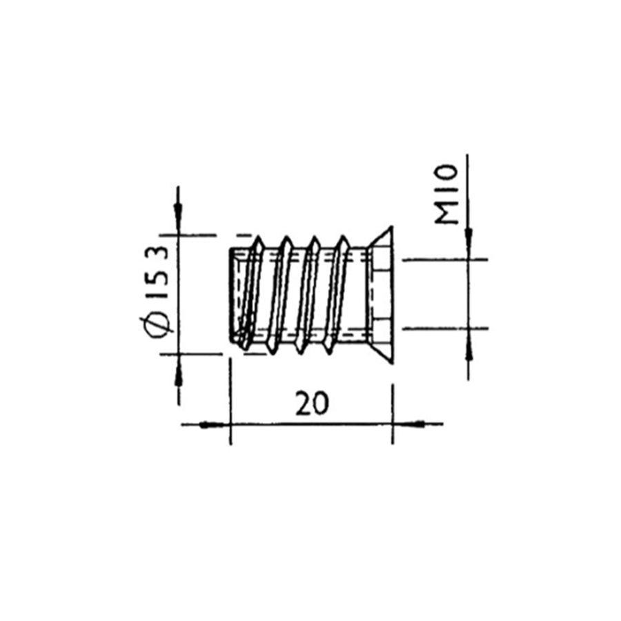 Threaded Insert Nut for Wood