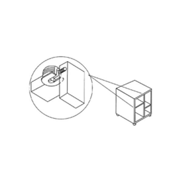 Knock-Down Shelf Connector
