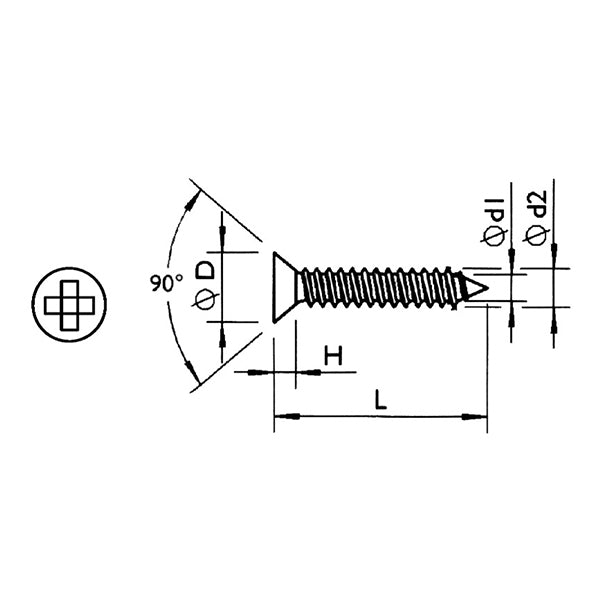 DIN7982 十字槽沉头自攻螺丝– Shaxihardware